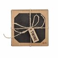 Twine Coasters Sqr Slate 4Pk 0581